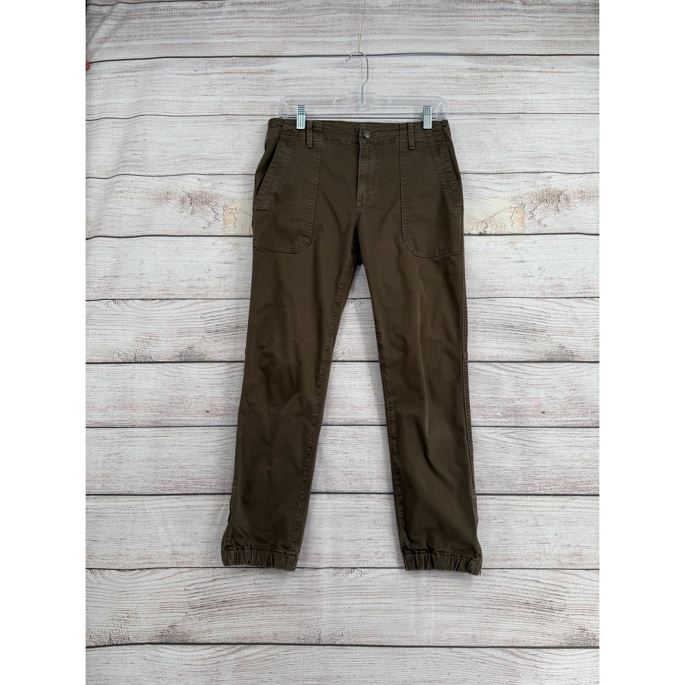 Vince Utility Jogger Pants Women 28 Brown Cotton Stretch Cargo Pockets